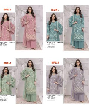 MAARIA A 1031 A B C D PAKISTANI SUITS WHOLESALE