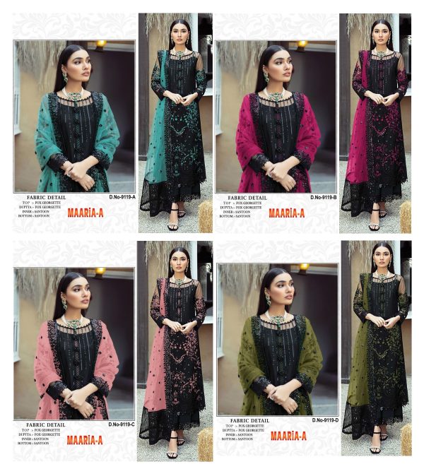 MAARIA A 9119 A B C D SALWAR SUITS WHOLESALE