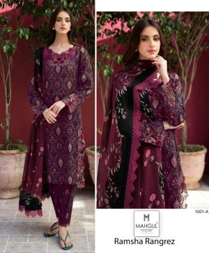 MAHGUL 1001 A RAMSHA RANGREZ SALWAR SUITS