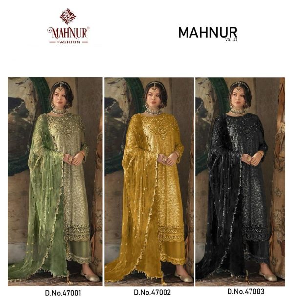 MAHNUR FASHION 47001 47002 47003 VOL 47 SALWAR SUITS