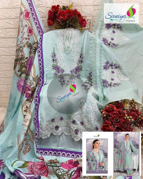 SANIYA TRENDZ 7101 A PAKISTANI SUITS IN INDIA