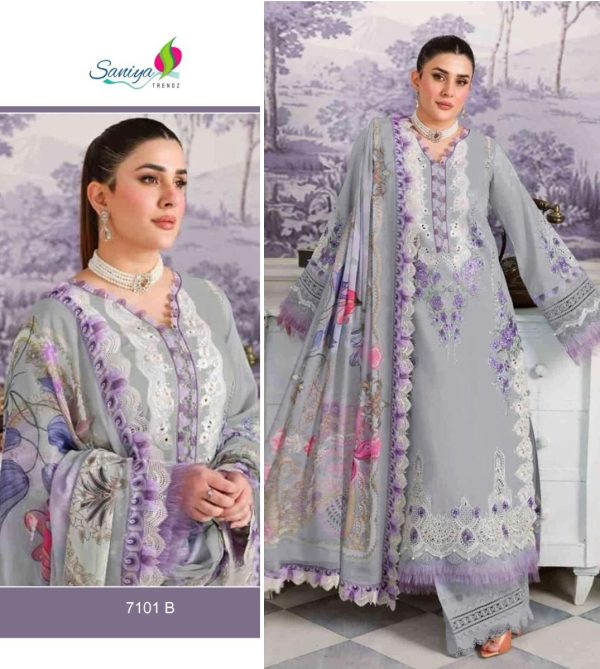 SANIYA TRENDZ 7101 B PAKISTANI SUITS IN INDIA