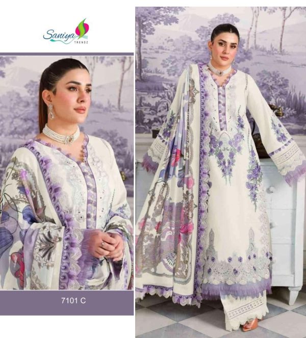 SANIYA TRENDZ 7101 C PAKISTANI SUITS IN INDIA