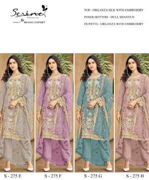 SERINE S 275 E F G H PAKISTANI SUITS IN INDIA