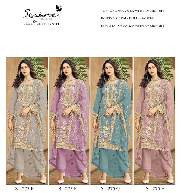 SERINE S 275 E F G H PAKISTANI SUITS IN INDIA