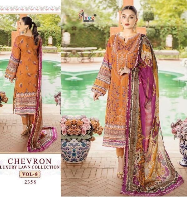 SHREE FABS 2358 CHEVRON VOL 8 PAKISTANI SUITS