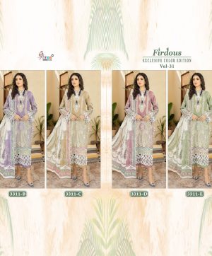 SHREE FABS 3311 B C D E FIRDOUS VOL 31 SUITS