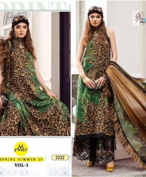 SHREE FABS 3332 M PRINTS COTTON SUITS WHOLESALE