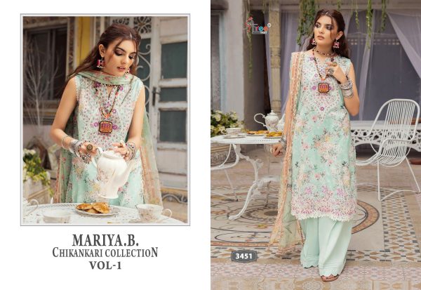 SHREE FABS MARIYA B VOL 1 CHIKANKARI COLLECTION