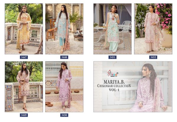 SHREE FABS MARIYA B VOL 1 CHIKANKARI COLLECTION