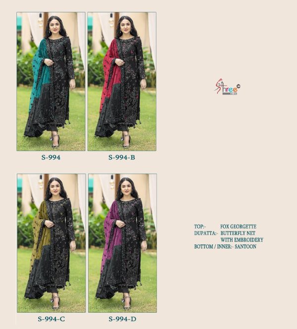 SHREE FABS S 994 PAKISTANI SUITS WHOLESALE