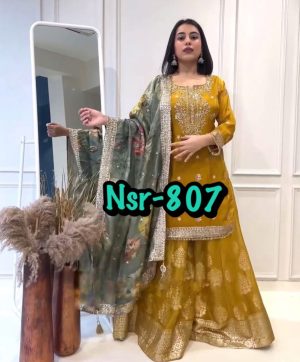 SHREE HARI NSR 807 DESIGNER TOP SHARARA