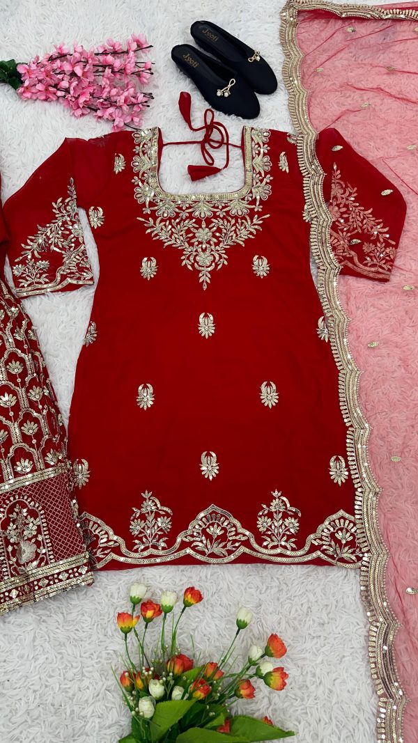 SHREE HARI SSR 486 DESIGNER TOP SHARARA