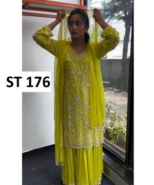 SHREE TEXTILE ST 176 A DESIGNER TOP PLAZZO