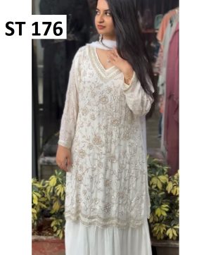 SHREE TEXTILE ST 176 C DESIGNER TOP PLAZZO