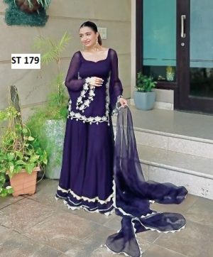 SHREE TEXTILE ST 179 DESIGNER TOP SHARARA