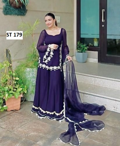 SHREE TEXTILE ST 179 DESIGNER TOP SHARARA