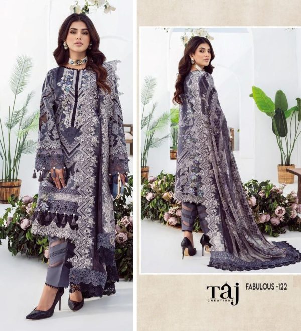 TAJ CREATIONS 122 PAKISTANI COTTON SUITS