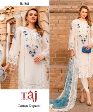 TAJ CREATIONS 545 PAKISTANI COTTON PAKISTANI SUITS