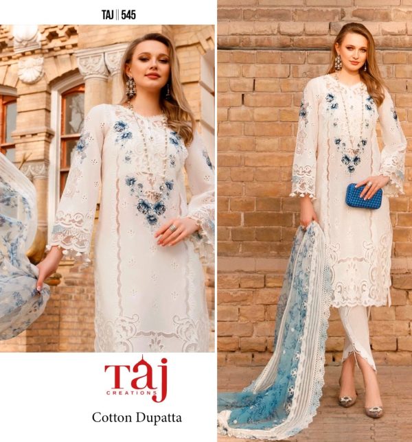 TAJ CREATIONS 545 PAKISTANI COTTON PAKISTANI SUITS