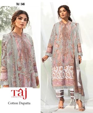 TAJ CREATIONS 546 PAKISTANI COTTON SUITS