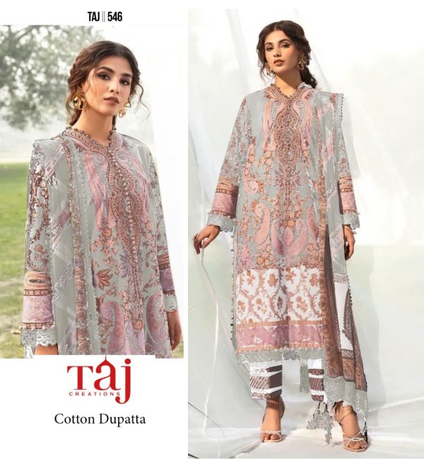 TAJ CREATIONS 546 PAKISTANI COTTON SUITS