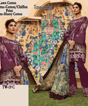 TAWAKKAL TW 19 C PAKISTANI COTTON SUITS