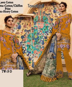 TAWAKKAL TW 19 D PAKISTANI COTTON SUITS