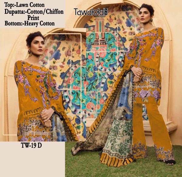 TAWAKKAL TW 19 D PAKISTANI COTTON SUITS