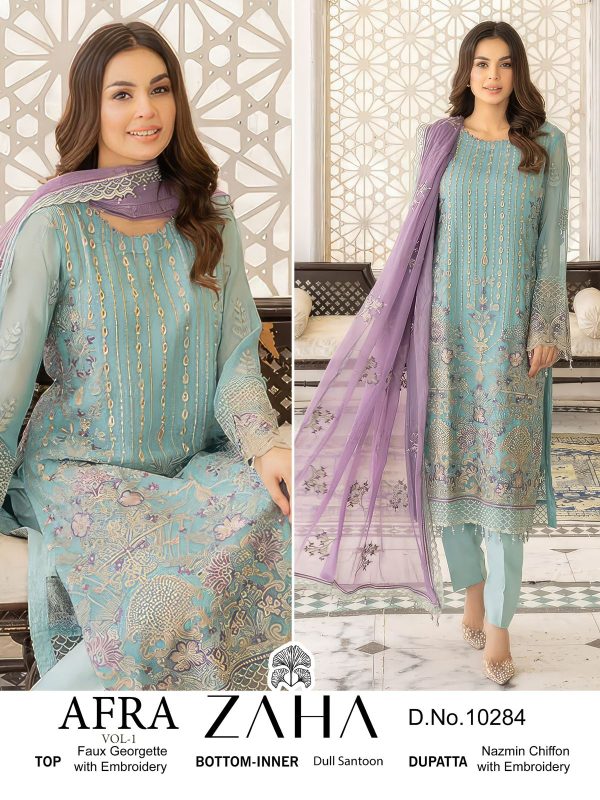 ZAHA 10284 AFRA VOL 1 PAKISTANI SUITS