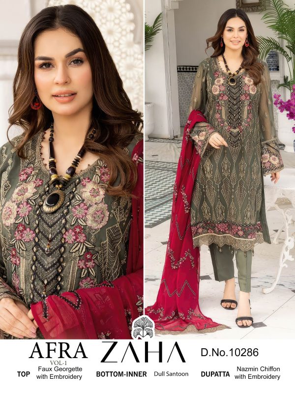 ZAHA 10286 AFRA VOL 1 PAKISTANI SUITS