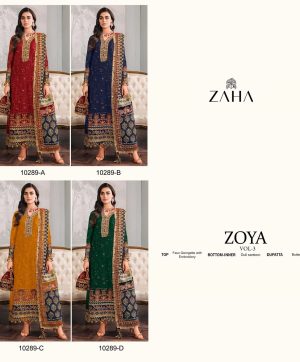 ZAHA 10289 A B C D ZOYA VOL 3 SALWAR SUITS