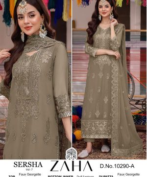 ZAHA 10290 A SERSHA VOL 7 PAKISTANI SUITS