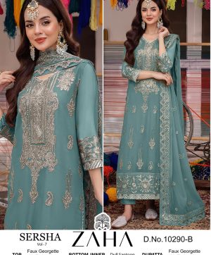 ZAHA 10290 B SERSHA VOL 7 PAKISTANI SUITS