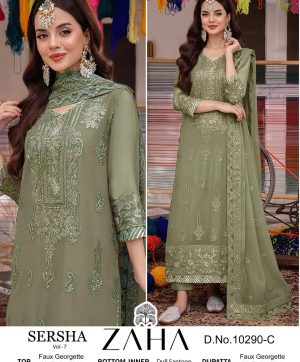 ZAHA 10290 C SERSHA VOL 7 PAKISTANI SUITS