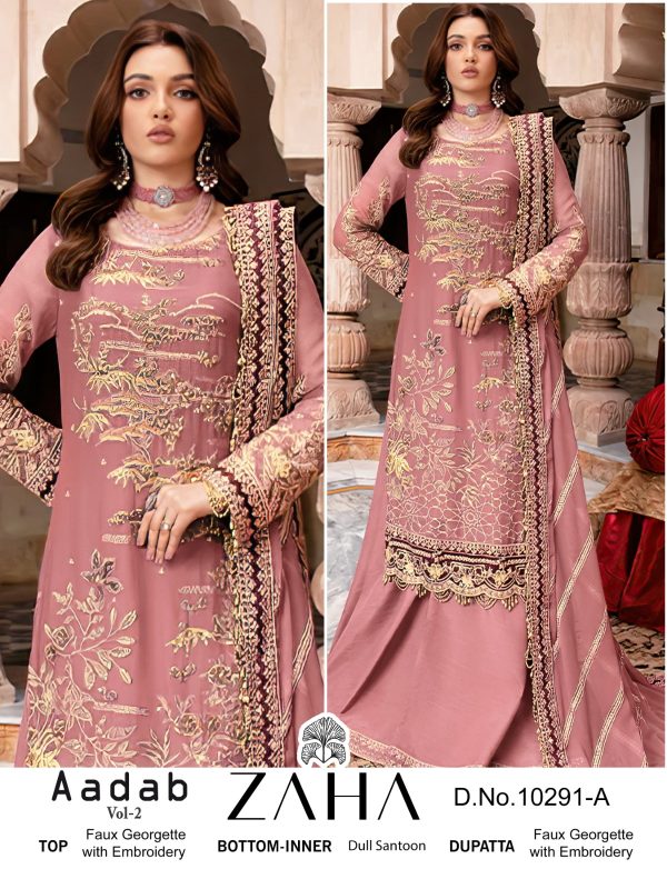 ZAHA 10291 A AADAB VOL 2 SALWAR SUITS