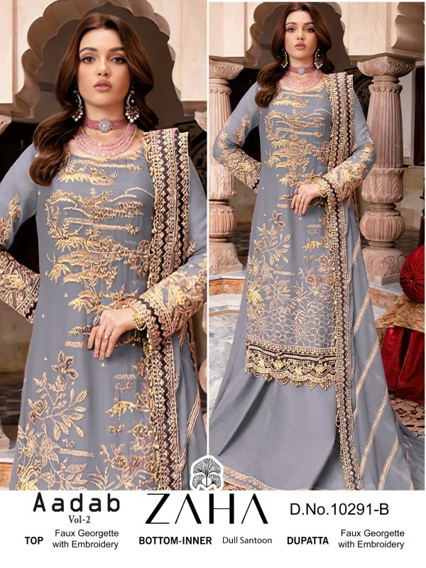 ZAHA 10291 B AADAB VOL 2 SALWAR SUITS