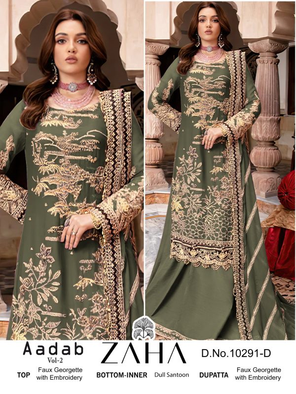 ZAHA 10291 D AADAB VOL 2 SALWAR SUITS