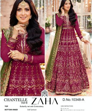 ZAHA 10348 A CHANTELLE VOL 6 PAKISTANI SUITS