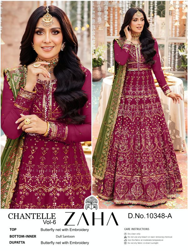 ZAHA 10348 A CHANTELLE VOL 6 PAKISTANI SUITS