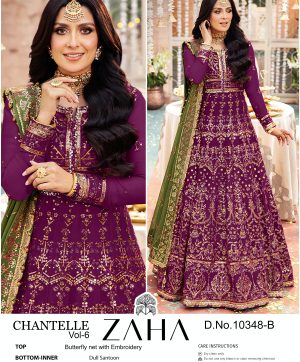 ZAHA 10348 B CHANTELLE VOL 6 PAKISTANI SUITS