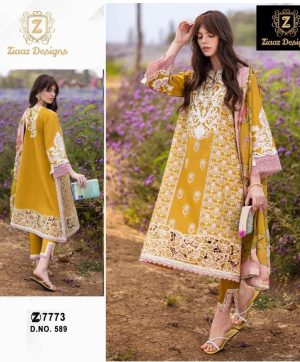 ZIAAZ DESIGNS 589 PAKISTANI SUITS WHOLESALE