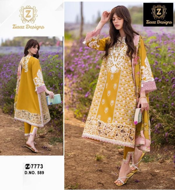 ZIAAZ DESIGNS 589 PAKISTANI SUITS WHOLESALE