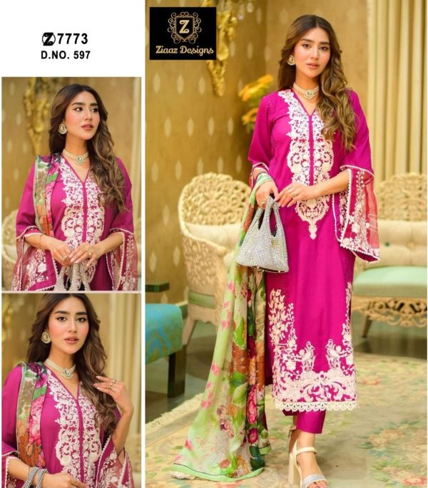 ZIAAZ DESIGNS 597 PAKISTANI SUITS IN INDIA