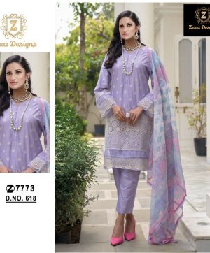 ZIAAZ DESIGNS 618 COTTON PAKISTANI SUITS