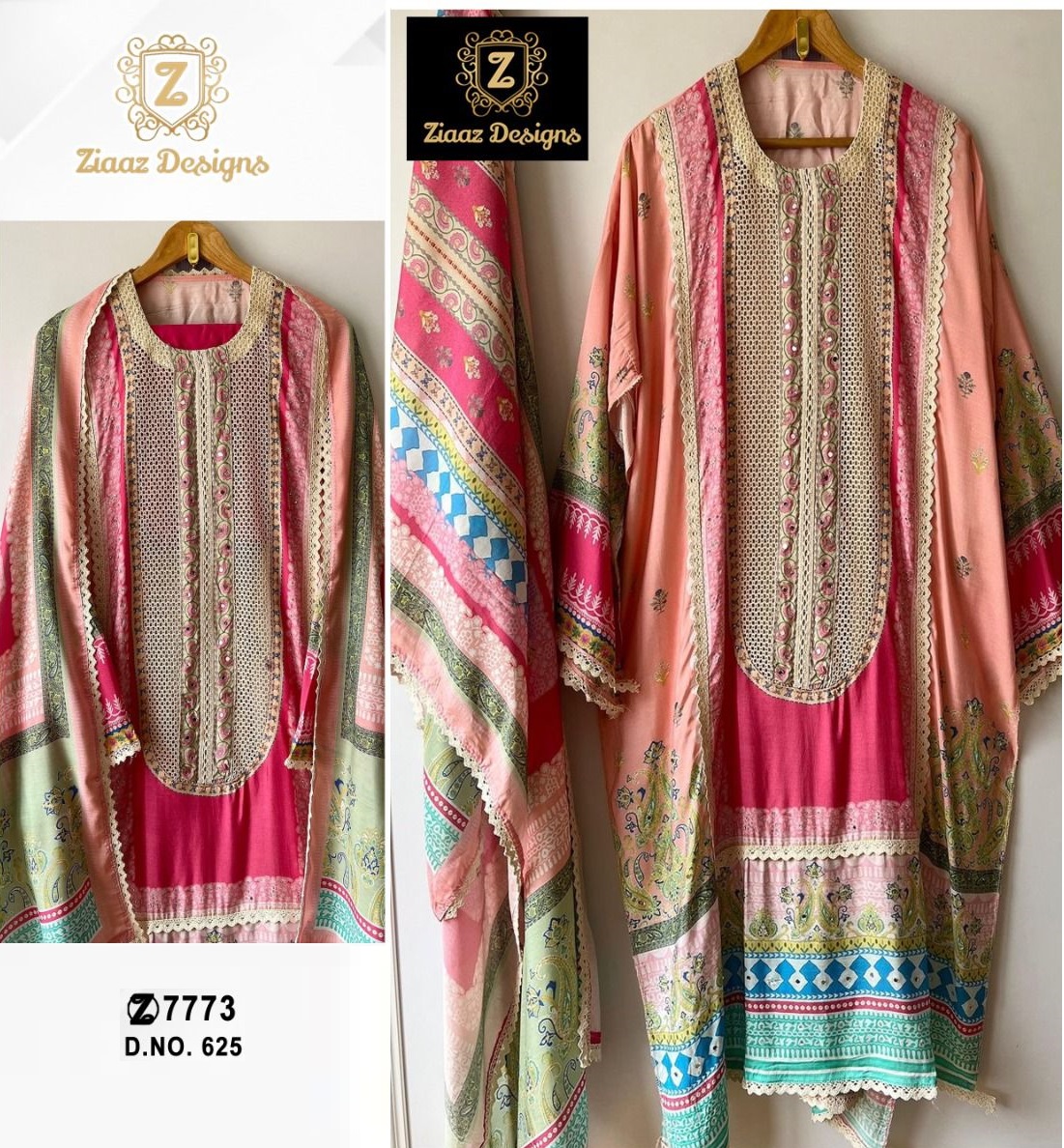 ZIAAZ DESIGNS 625 PAKISTANI SUITS IN INDIA