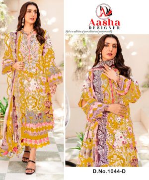 AASHA DESIGNER 1044 D COTTON SALWAR SUITS