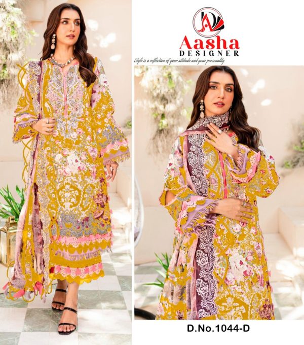 AASHA DESIGNER 1044 D COTTON SALWAR SUITS