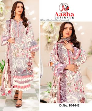 AASHA DESIGNER 1044 E COTTON PAKSITANI SUITS