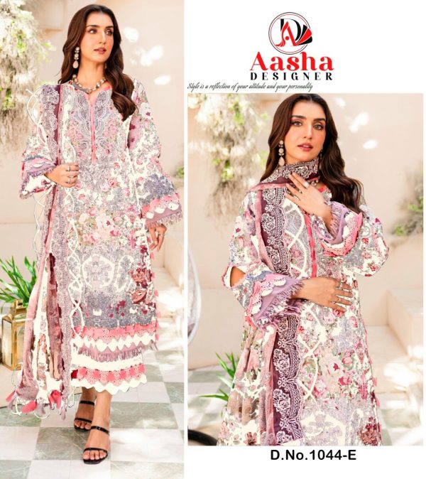 AASHA DESIGNER 1044 E COTTON PAKSITANI SUITS